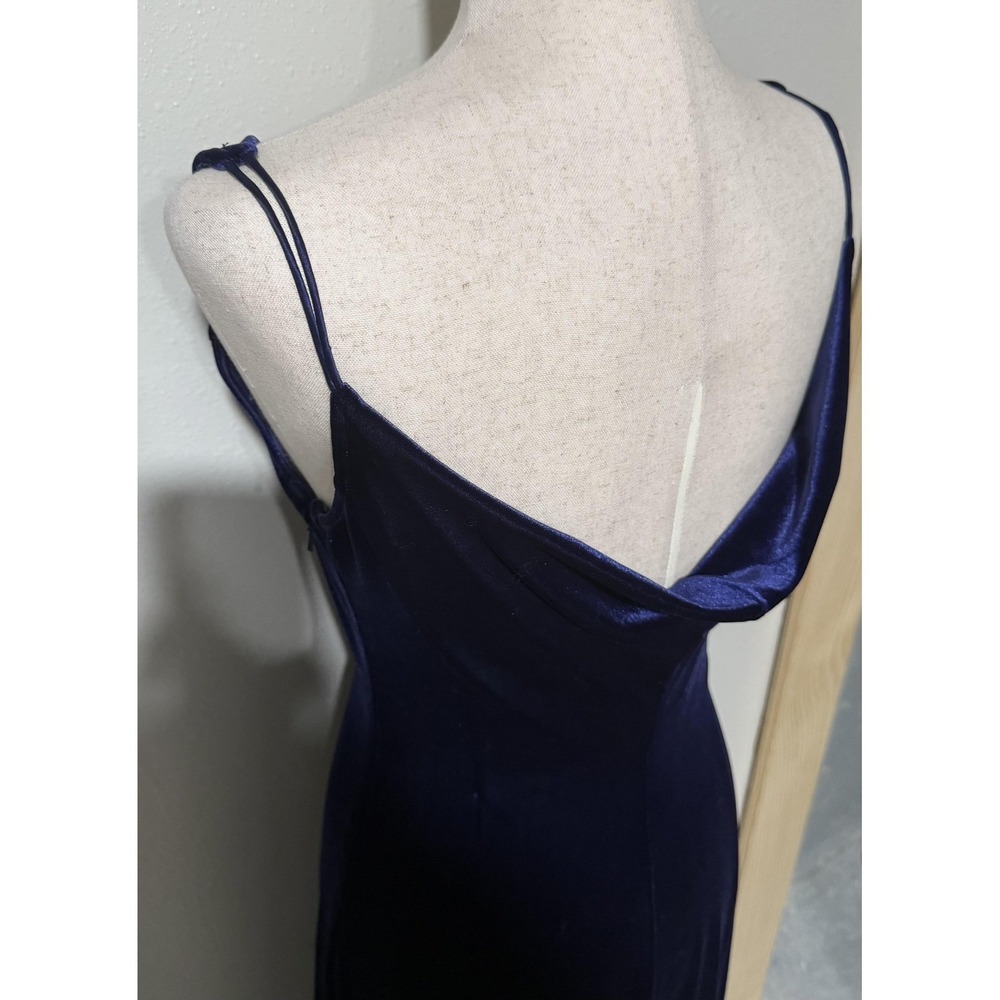Donna Morgan Velvet Maxi Dress 6 Purple Jewel Toned Silk Gown Formal Holiday‎ - Picture 5 of 8